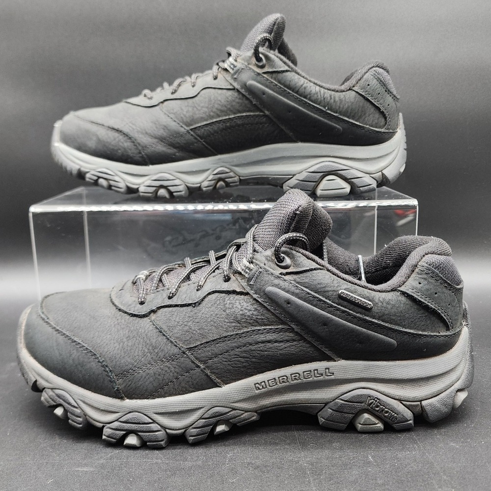 Merrell 10W Black Moab 2 Waterproof Hiking Shoes Vibram Gorpcore Trail Men Shoe